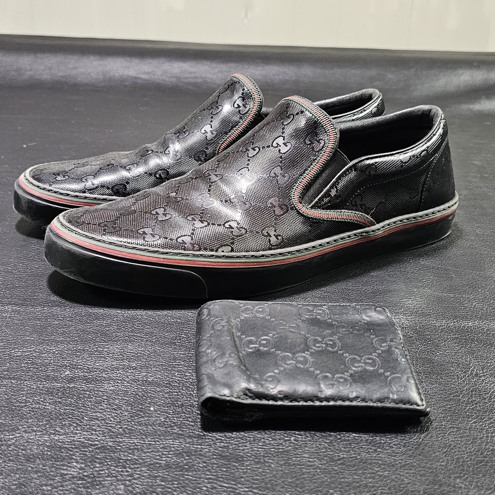 Gucci Black Slip-On Mens